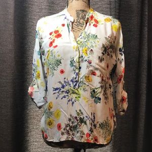 Zara Woman floral blouse